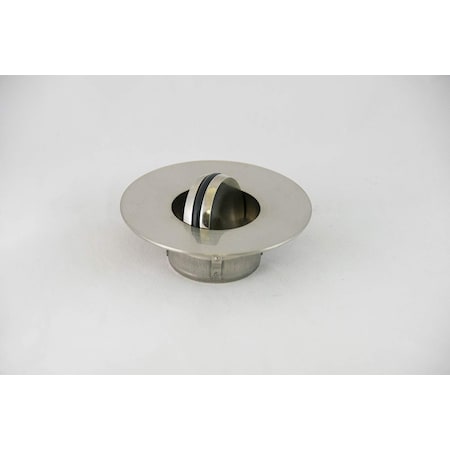 Non-Threaded Flip Top Drain, Brushed Nickel